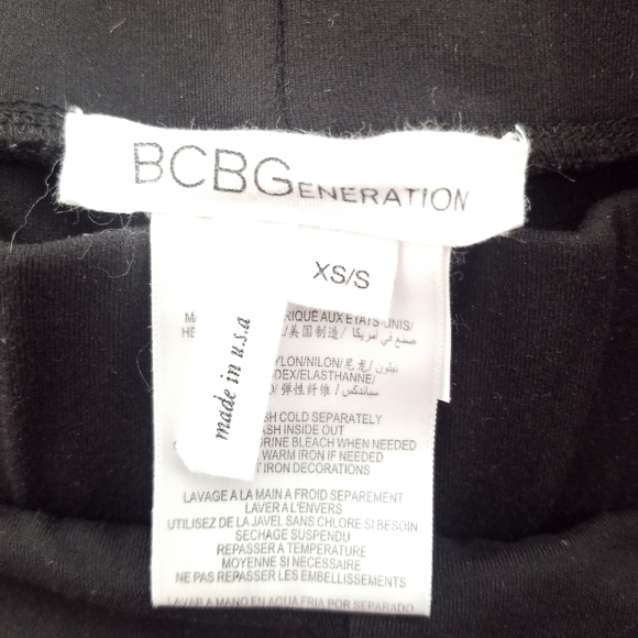 BCBG Leggings Small Black Beaded Ankle Length Size XS/S - Picture 4 of 5
